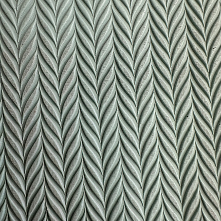 Wavy Chevron Polymer Clay Stamp – 3x4 Inch Rubber Texture Sheet - Create Along 