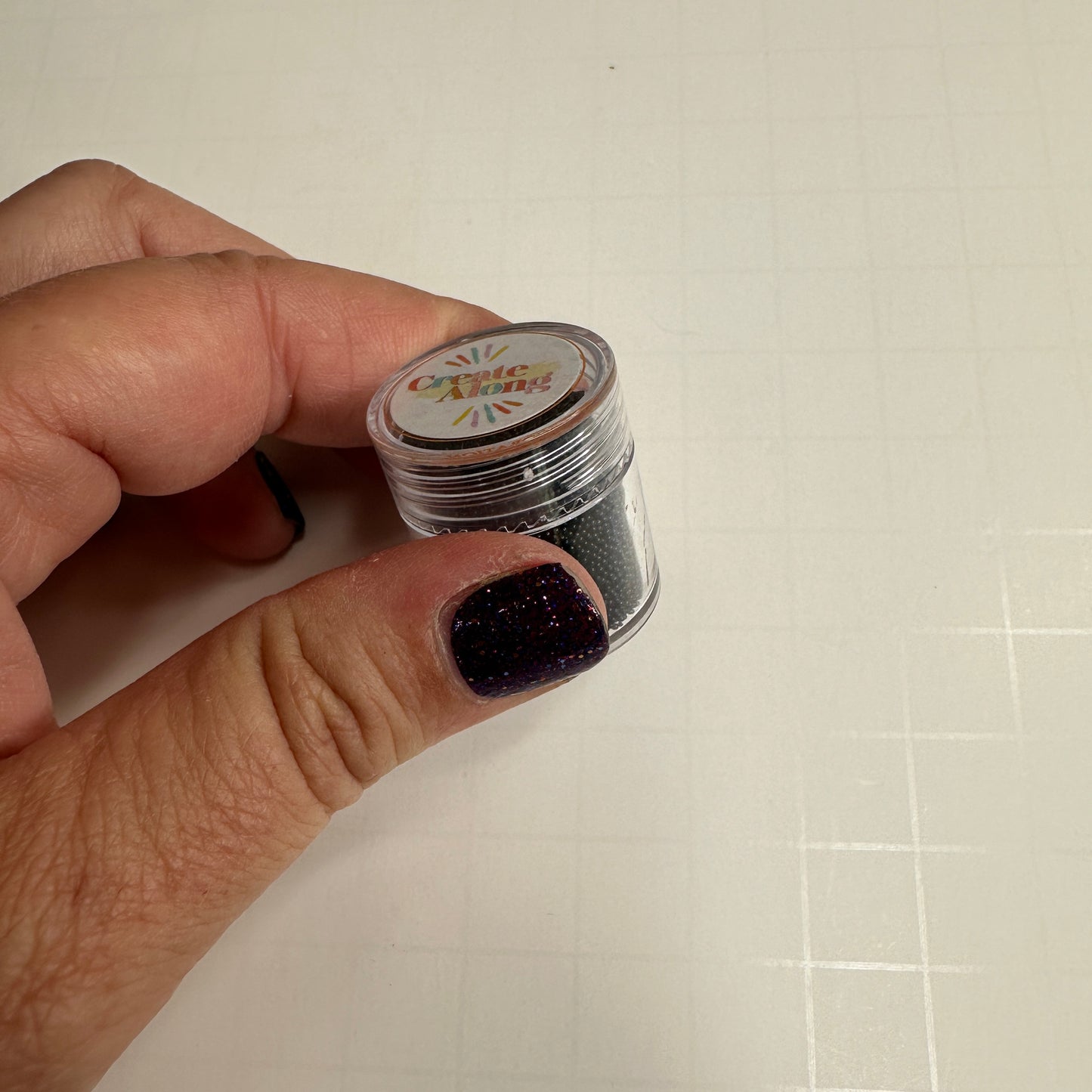 Small Black Caviar Beads – 10g Container | Micro No-Hole Beads for Polymer Clay & Mixed Media