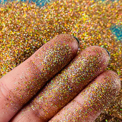 Violet Fire Ultrafine UF gold holographic Glitter 20 grams in Jar - Create Along 