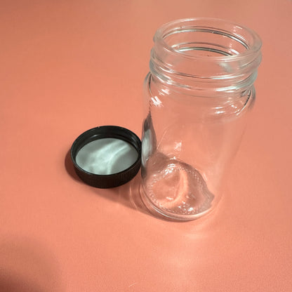 Perfect Pour Jar for Liquid Polymer Clay – 2oz Glass Jar with Lid | Choose Black, Yellow, Blue, or Pink - Create Along 