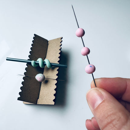 Bead Baking and Drying Rack MDF for clay, paper, and resin beads and earrings - Create Along 