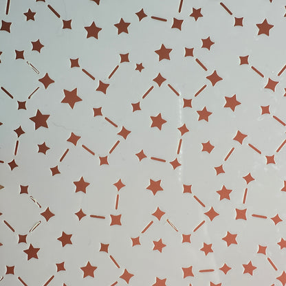 Constellations Celestial Mylar Stencil – 5x5 Inch Star Pattern for Polymer Clay & Mixed Media | 10 Mil Durable - Create Along 