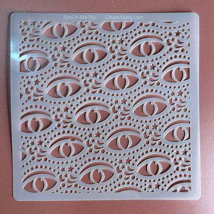 Eyes in the Sky Mylar crafting Stencil - Create Along 