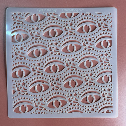 Eyes in the Sky Mylar crafting Stencil - Create Along 