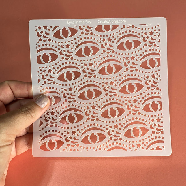 Eyes in the Sky Mylar crafting Stencil - Create Along 