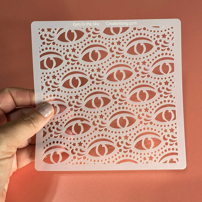 Eyes in the Sky Mylar crafting Stencil - Create Along 