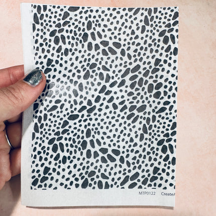Black and White Magic Transfer Paper half sheet printed ready to use - Create Along 