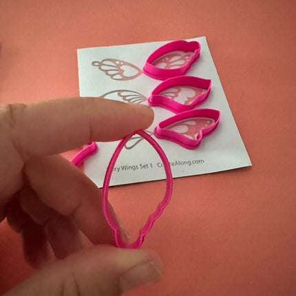 Fairy Wings Set 1 – Polymer Clay Cutters + Silkscreen for Whimsical Wing Designs - Create Along 