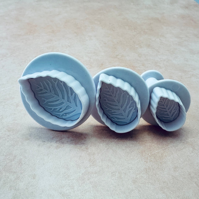 Veined Leaf Mini Shape Plunger Clay Cutters set - Create Along 