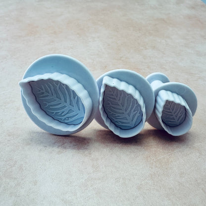 Veined Leaf Mini Shape Plunger Clay Cutters set - Create Along 