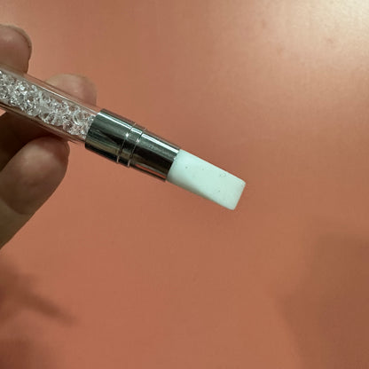 Rhinestone Handle Silicone Brush – Double-Ended for Liquid Clay, Resin & More - Create Along 