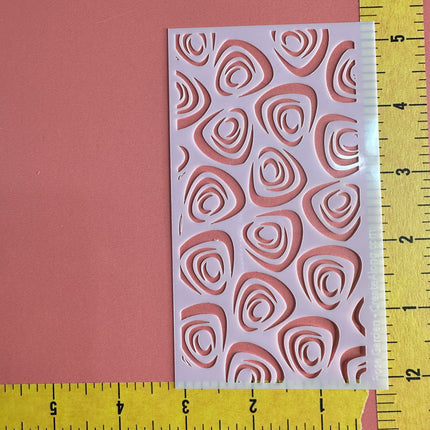 Rose Garden Mylar Stencil texture sheet for polymer clay - Create Along 