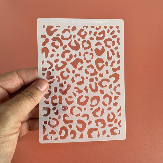 Cheetah Spots Leopard design Mylar Stencil texture sheets for polymer clay earrings art jewelry mixed media