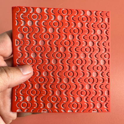Just A  Moon Phase Rubber Stamp Texture Sheet Mat - Create Along 