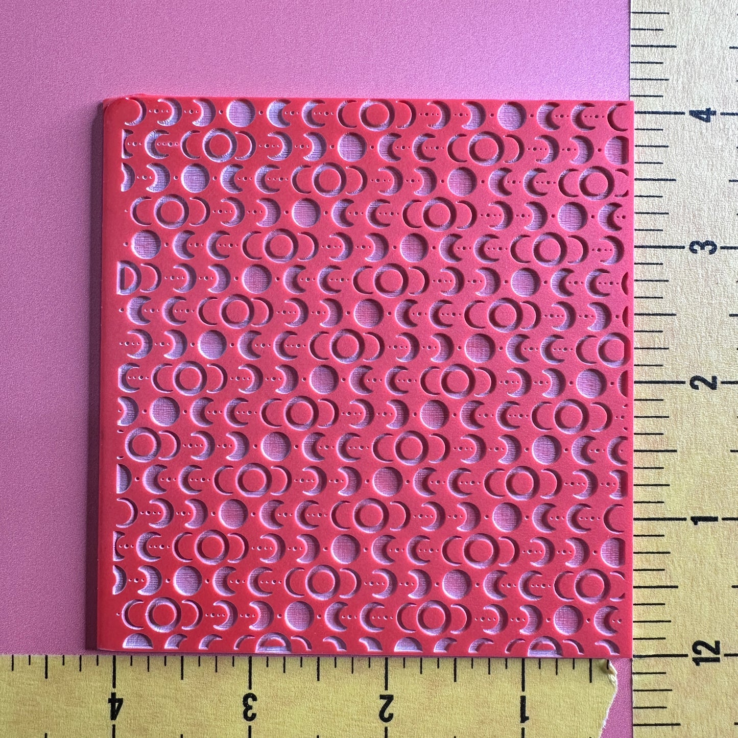 Just A  Moon Phase Rubber Stamp Texture Sheet Mat