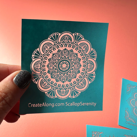 Clay Stencil Scalloped Serenity Mini Mandala silkscreen set