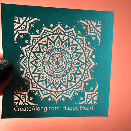 Clay Stencil Scalloped Serenity Mini Mandala silkscreen set - Create Along 