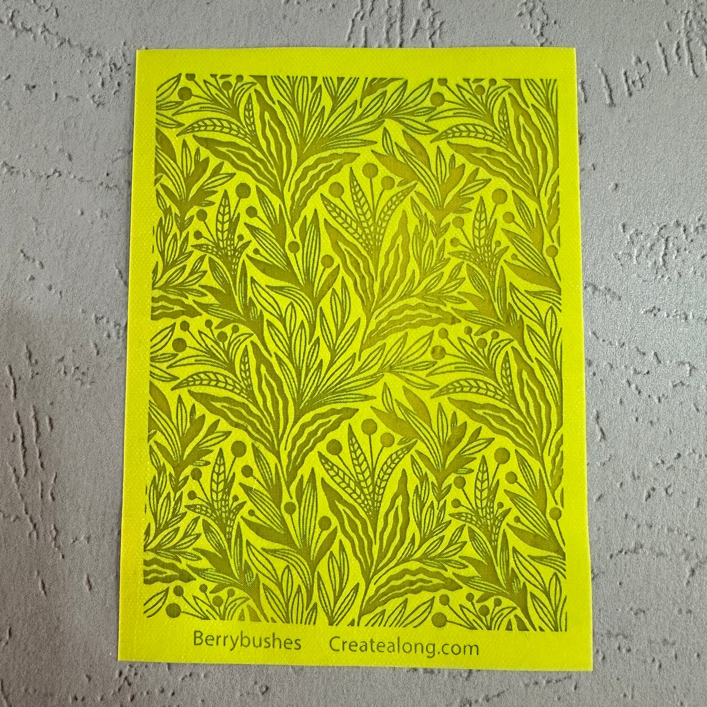 Silkscreen Stencil BerryBushes For Polymer Clay Earrings and art