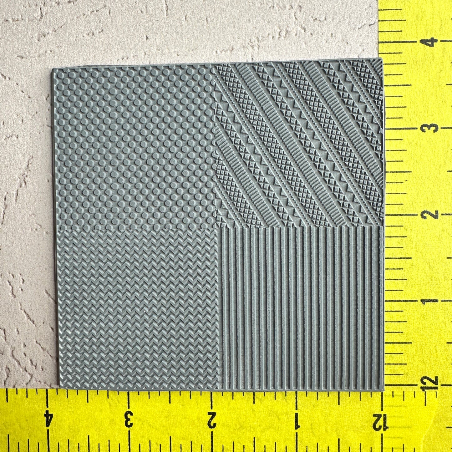 Lines and Dots 4x Texture Tiles Rubber Stamp Sheet