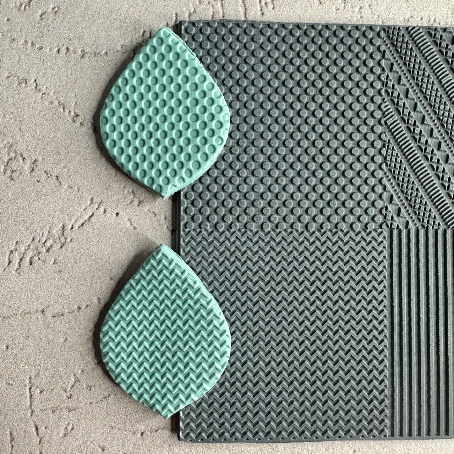 Lines and Dots 4x Texture Tiles Rubber Stamp Sheet