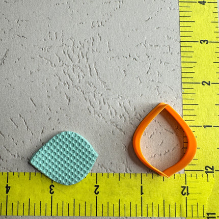 The Basics Earring Wide Droplet polymer clay cutter - Create Along 