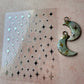 Multi-Size Tiny Sparkle Stickers embed in resin and liquid clay -  silver or gold