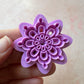 Flower Mandala Press Clay Stamps Cherry Plum mokume gane ink mica pattern