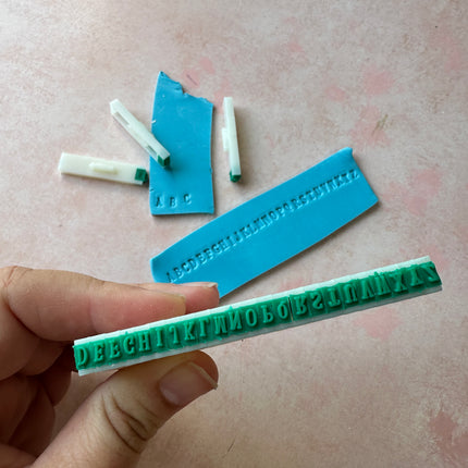 Mini Alphabet 1/8" letter stamp snap set - Create Along 