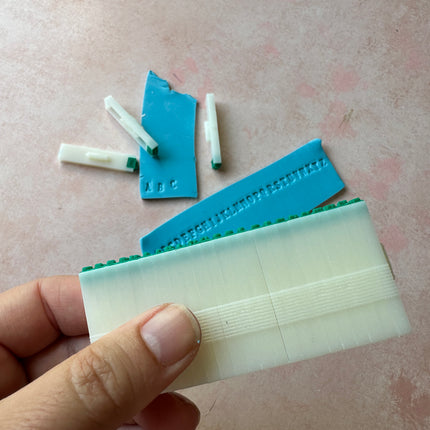 Mini Alphabet 1/8" letter stamp snap set - Create Along 