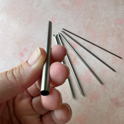 Micro Hole punch Scale maker stainless steel metal huggie rod poking tools for clay - Create Along 