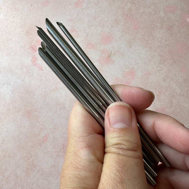 Micro Hole punch Scale maker stainless steel metal huggie rod poking tools for clay - Create Along 