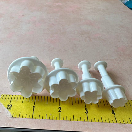 Mini Plum Flowers Plunger Cutters for Polymer Clay, art jewelry, fondant - Create Along 