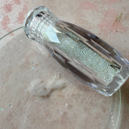 AB clear Caviar Micro Beads no hole mini tiny flower centers - Create Along 