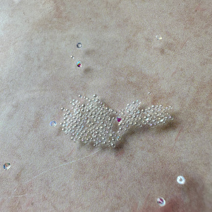 AB clear Caviar Micro Beads no hole mini tiny flower centers - Create Along 