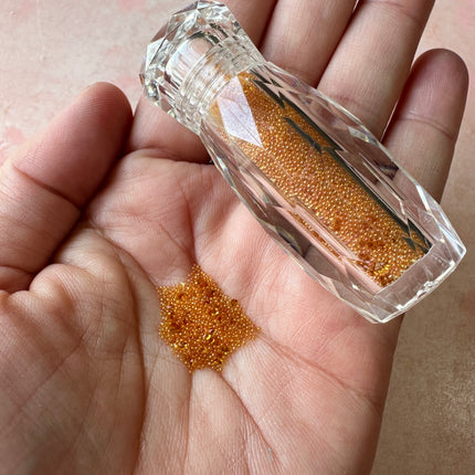 AB golden topaz Caviar Micro Beads no hole mini tiny flower centers - Create Along 