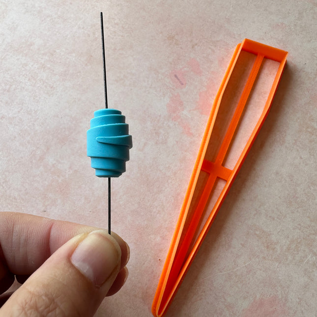 3/4" Rolled clay bead cutter - basic long triangle | paper bead style clay cutter - Create Along 