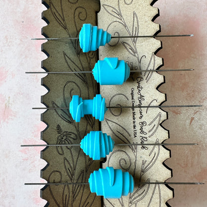 Rolled clay bead cutter - double bump | paper bead style clay cutter - Create Along 