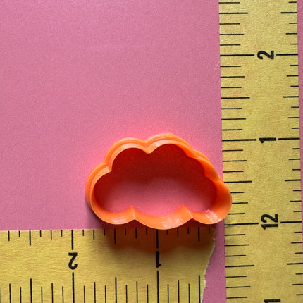 Puffy Clouds mirrored polymer clay earring cutter set - Create Along 