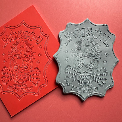 Poison Potion Bottle Label – Cutter & Stamp Set (4") Halloween