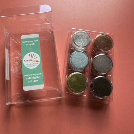 Metals and Magic Pigment Powder Set – 6 Metallic Shimmer Colors - Create Along 