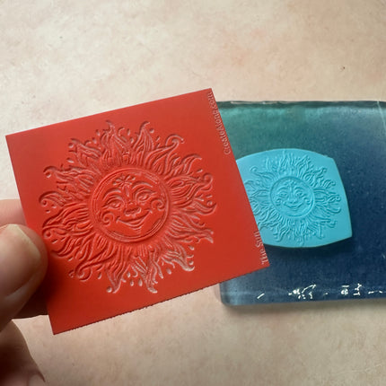 Smiling Sun Celestial element deco stamp clay paper - Create Along 