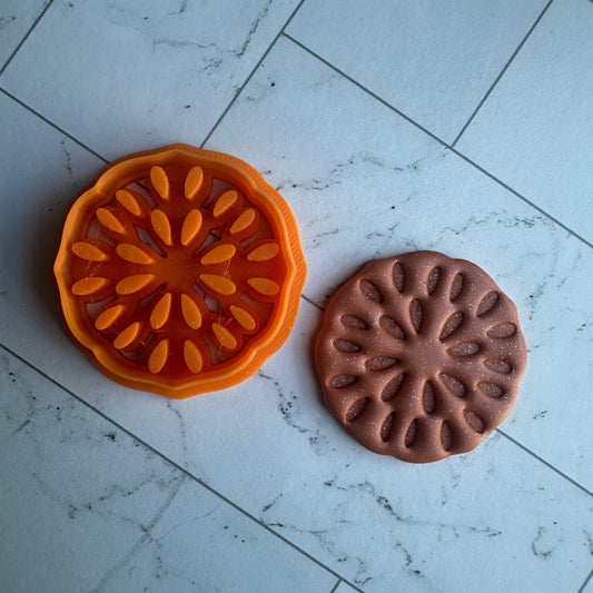 Pomegranate Cross-Section Clay Cutter – 1.5” Polymer Clay Earring Jewelry Tool Halloween