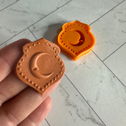 Crescent Moon framed press polymer clay cutter