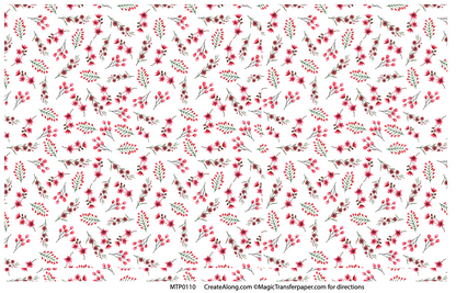 Floral Patterns Magic Transfer Paper half sheet printed ready to use - Create Along 