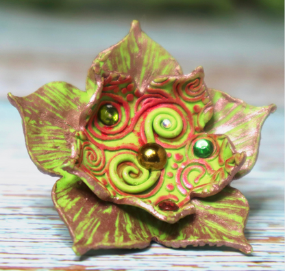 Sandy's Boho Flower Henna Jewelry Sized set of 3 polymer clay Cutters - Create Along 