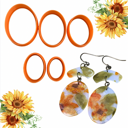 Perfect Graduated Ovals basics polymer clay cutter set of 5 - Create Along 