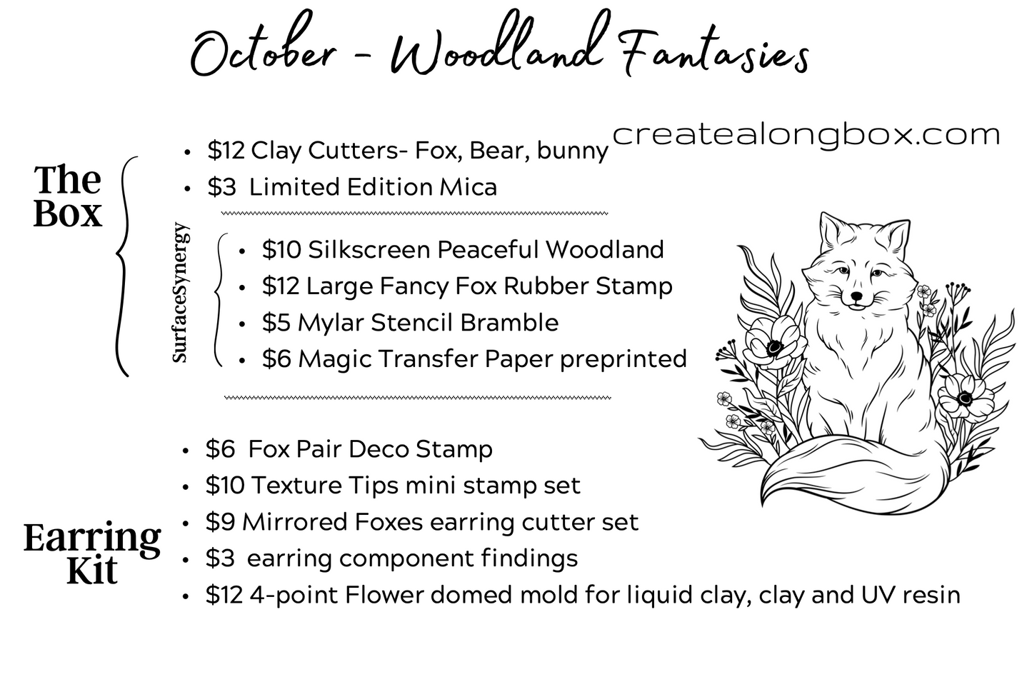 Woodland Fantasies Create Along Box or Earring Kit