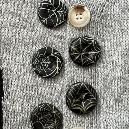 Spider Web Polymer Clay Rubber Stamp Texture Sheet Mat Halloween - Create Along 