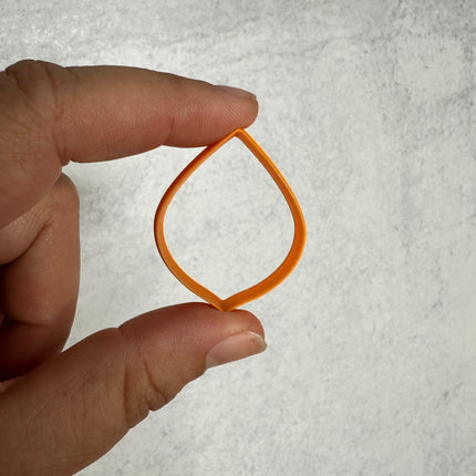 The Basics Earring Wide Droplet polymer clay cutter - Create Along 