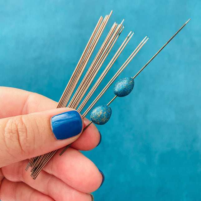 Clay Bead Needle Pin original sharp strong baking bake polymer beading needles - Create Along 